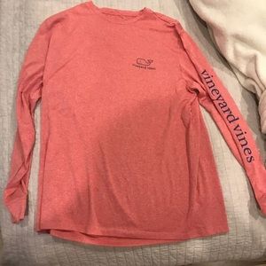 Pink Vineyard vines performance long sleeve